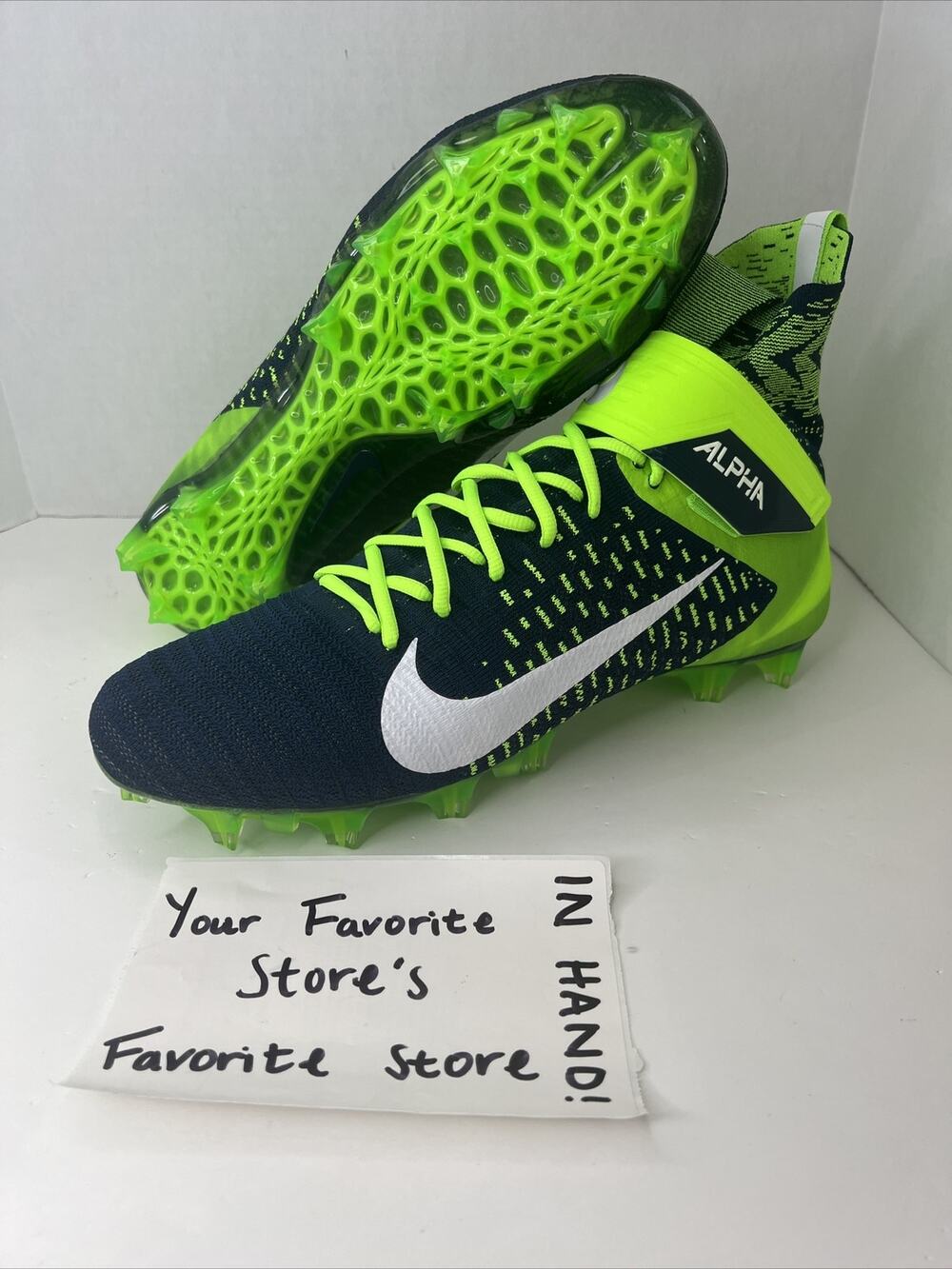 Nike Alpha Menace Elite 2 Football Cleats Seattle Seahawks BV2077-400 Size 15